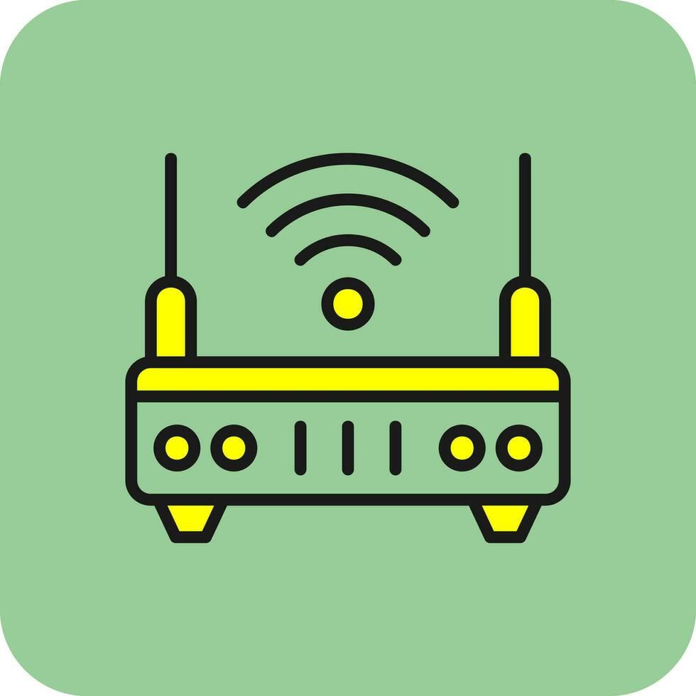 conception d'icône de vecteur de routeur