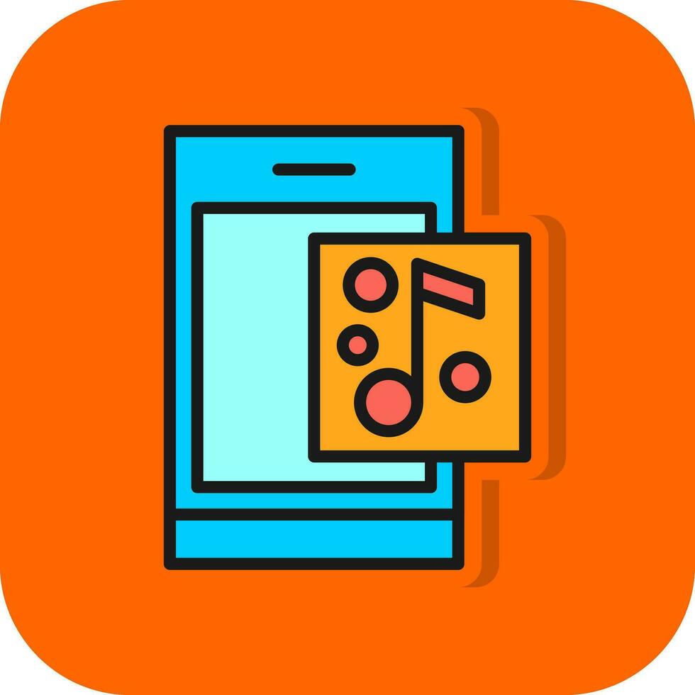 la musique app vecteur icône conception