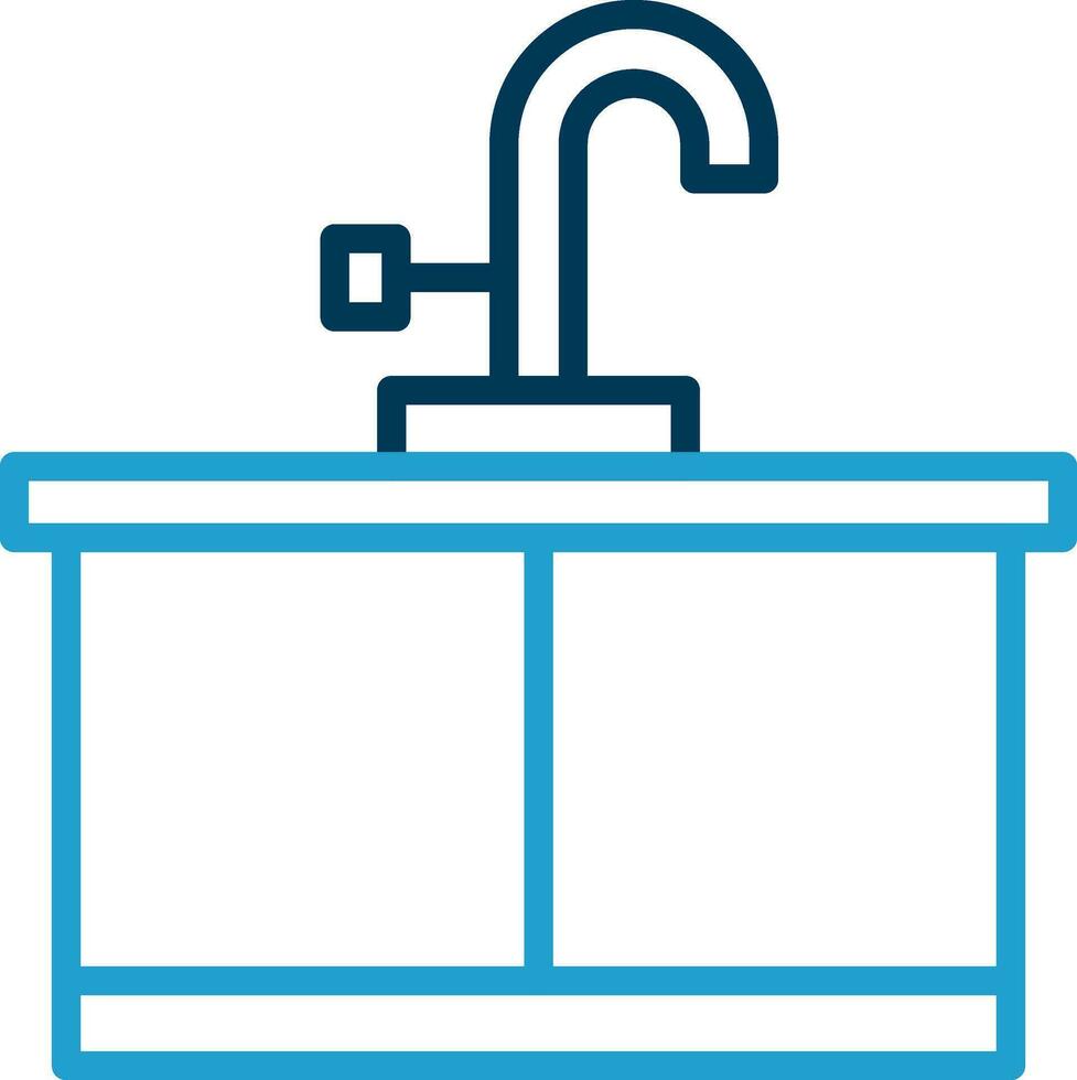 conception d'icône de vecteur d'évier de cuisine
