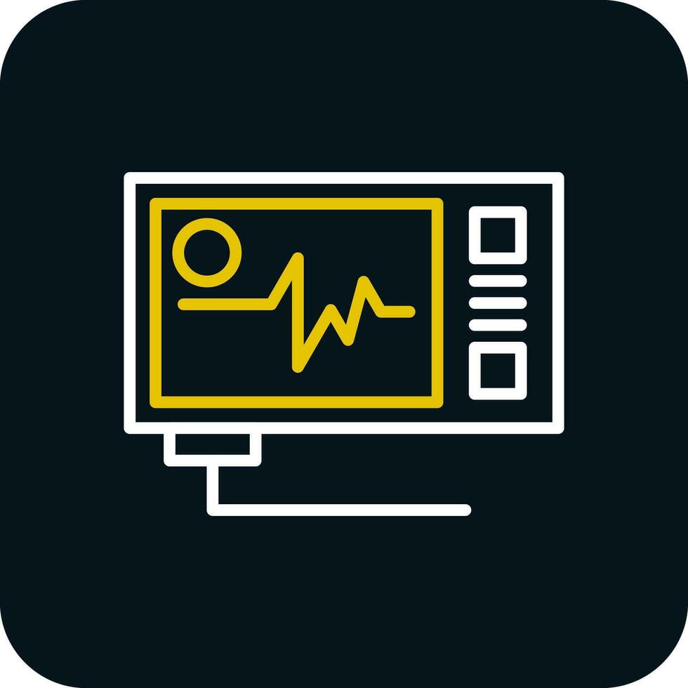 ecg en train de lire vecteur icône conception