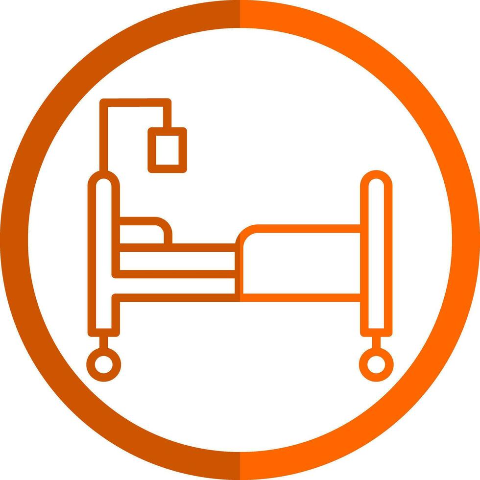 conception d'icône de vecteur de lit d'hôpital