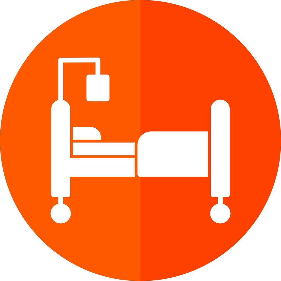 conception d'icône de vecteur de lit d'hôpital