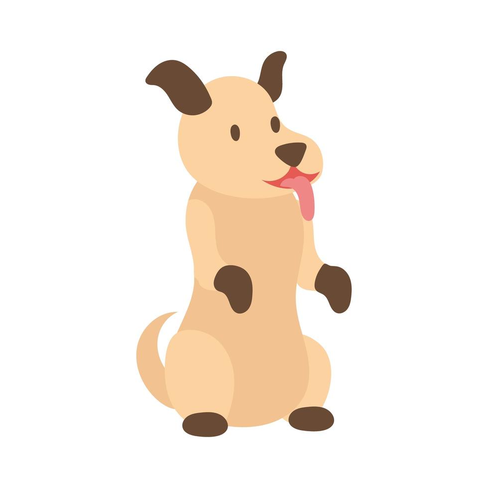 icône de style de dessin à la main chien mignon animal de compagnie vecteur