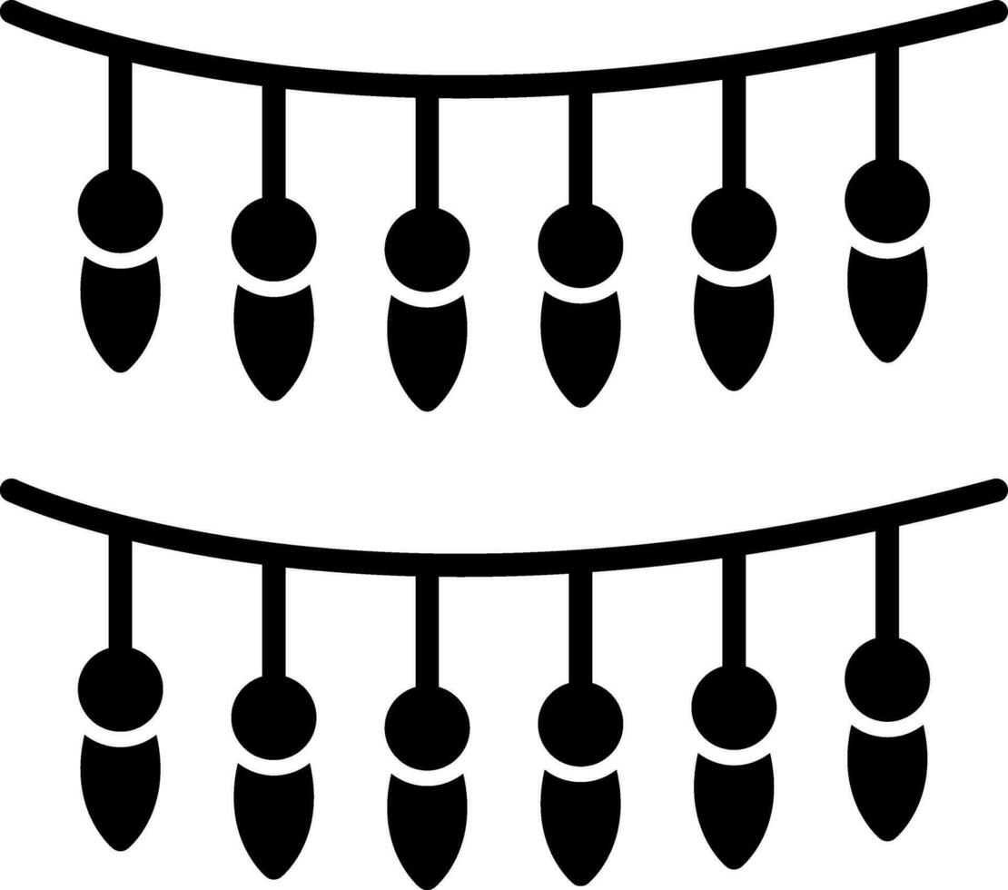 conception d'icône de vecteur de guirlande