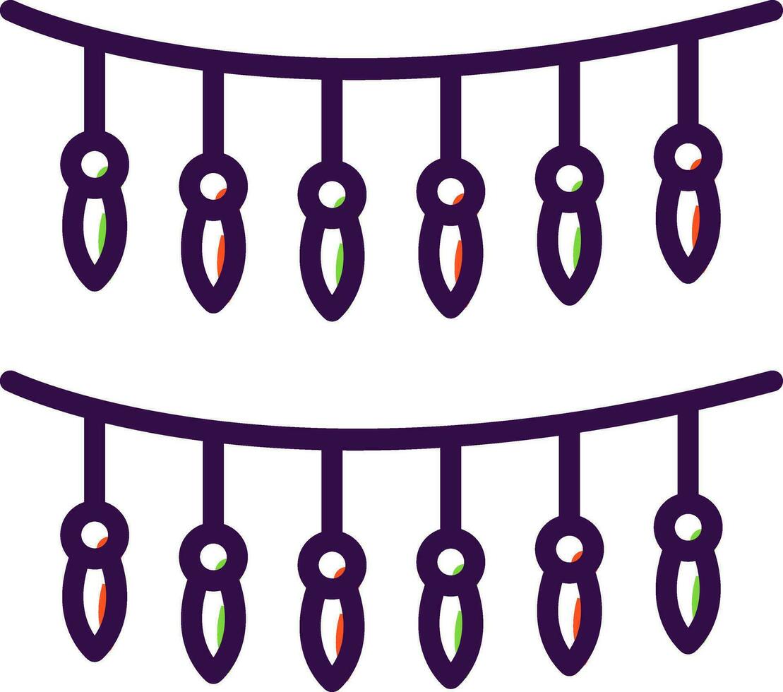 conception d'icône de vecteur de guirlande