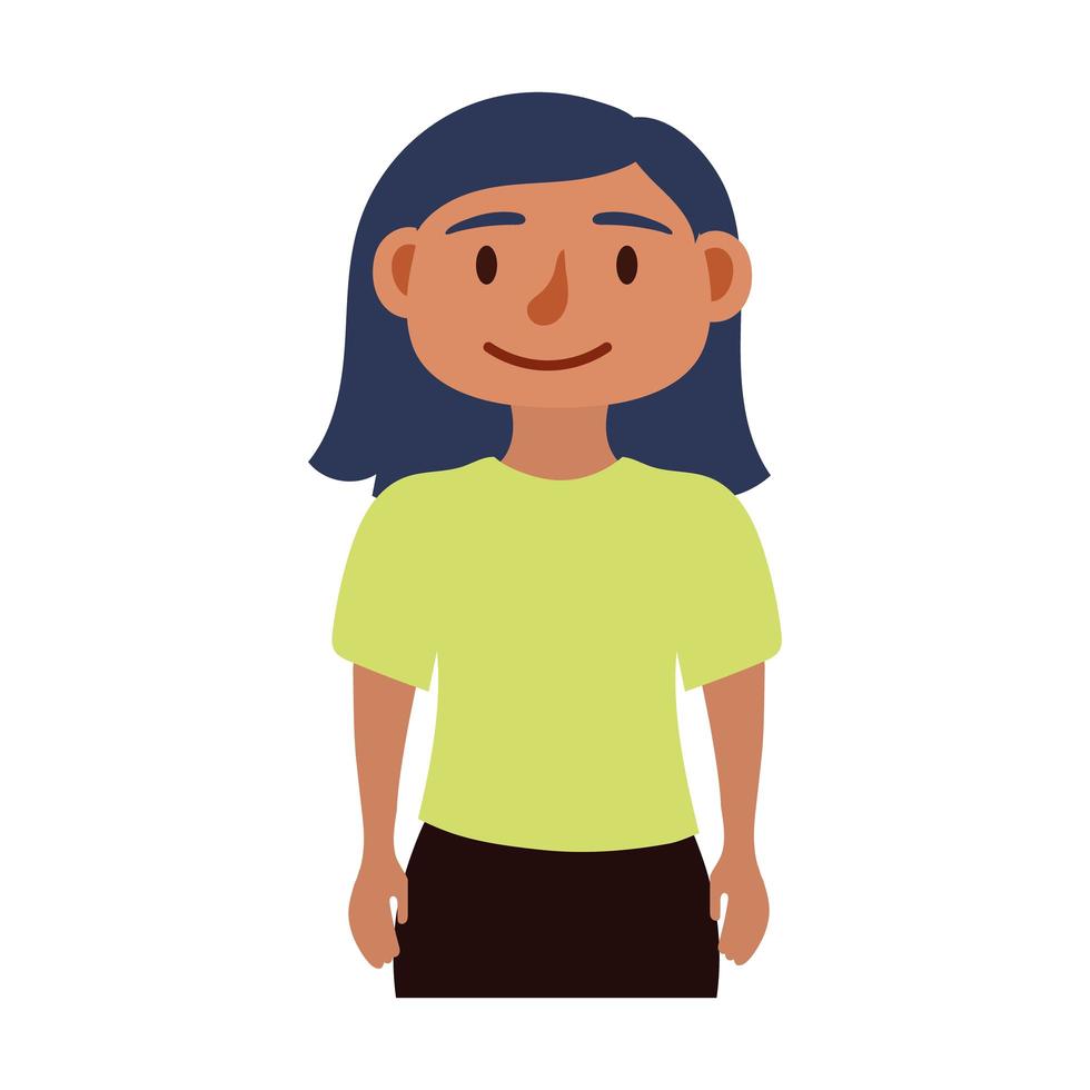icône de personnage avatar jeune femme vecteur