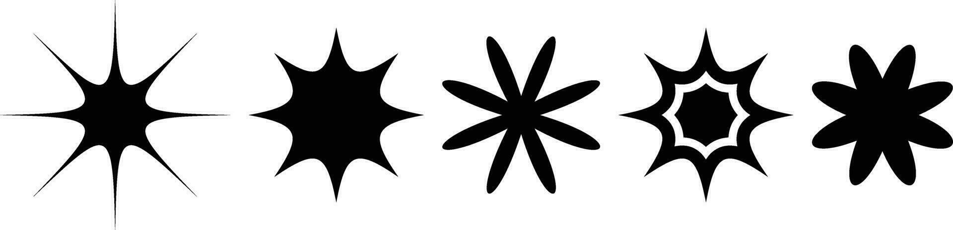 abstrait étoile forme icône paquet vecteur