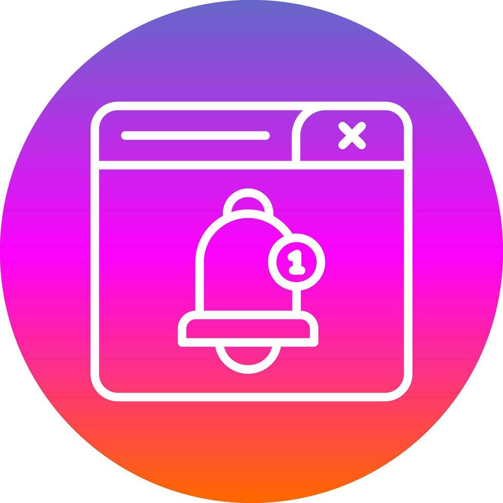 conception d'icône de vecteur de cloche de notification