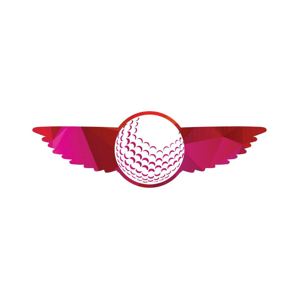 le golf Balle avec ailes vecteur illustration