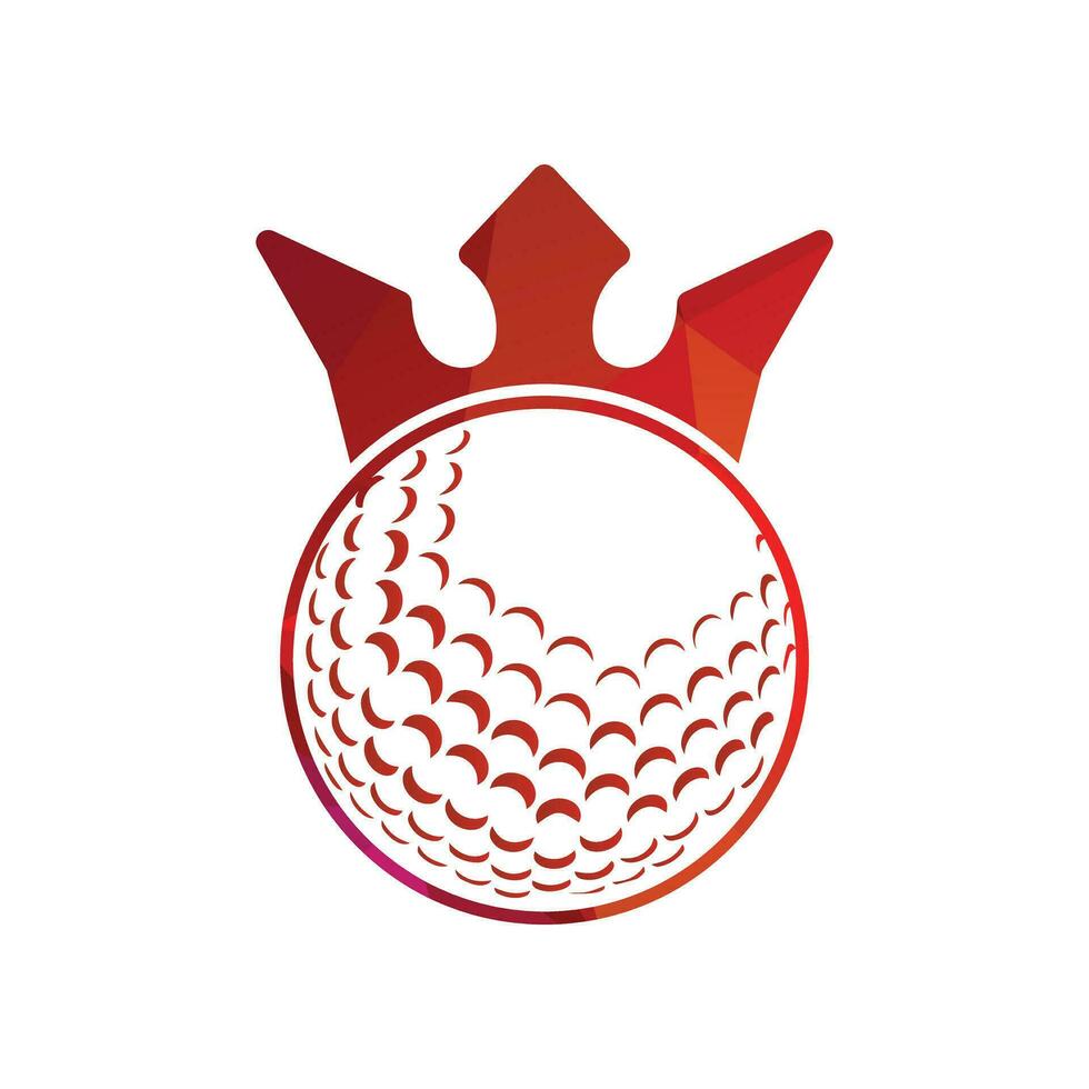 le golf Balle avec couronne vecteur illustration