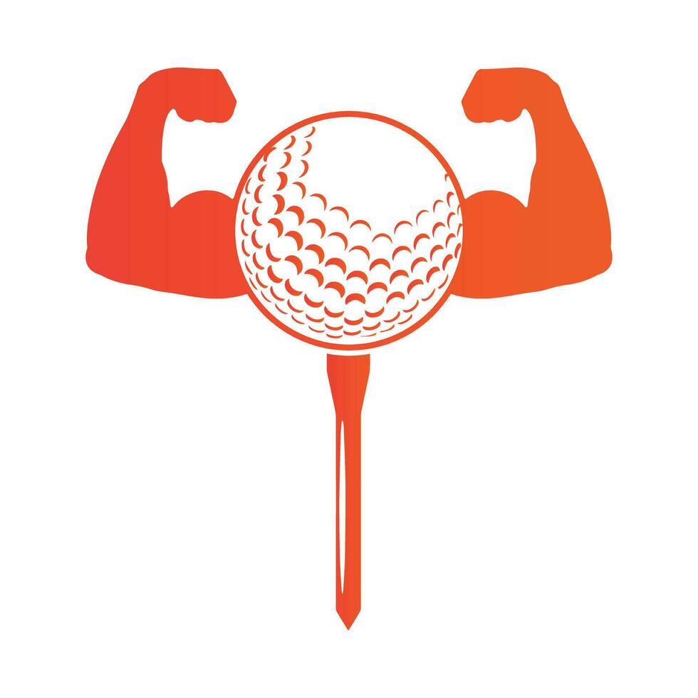 le golf Balle et corps biceps vecteur illustration