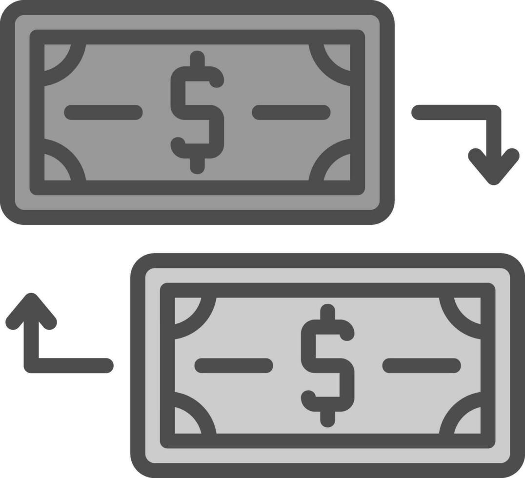 conception d'icône de vecteur d'échange d'argent