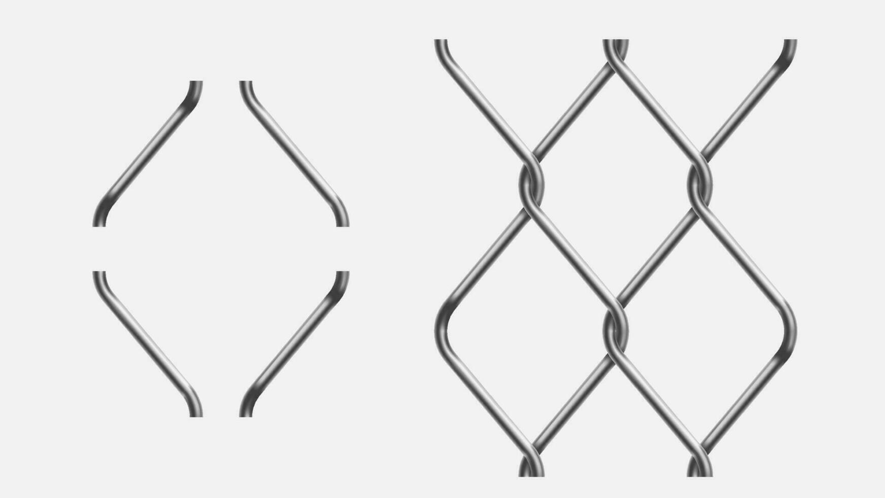 chaîne lien métal clôture éléments vecteur