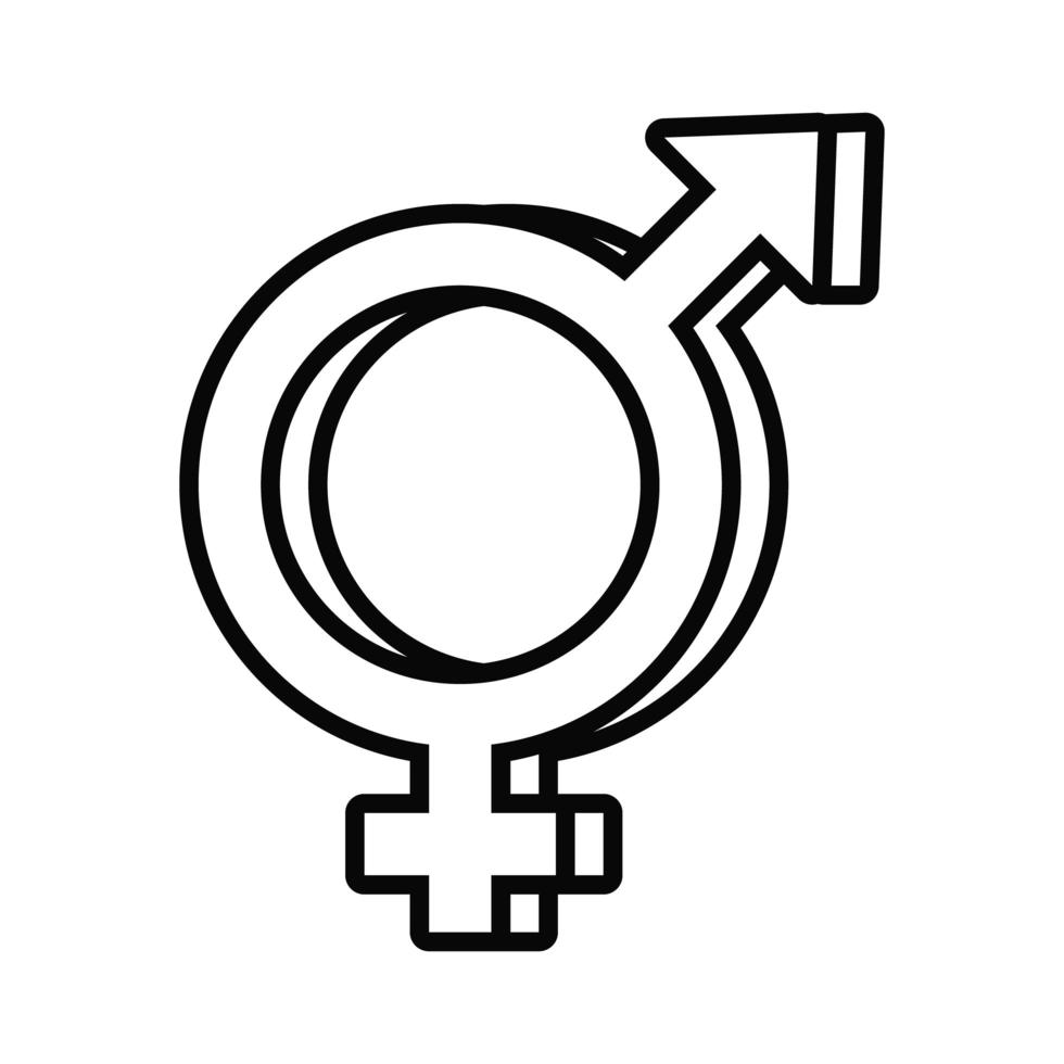 icône de symbole d'orientation sexuelle vecteur