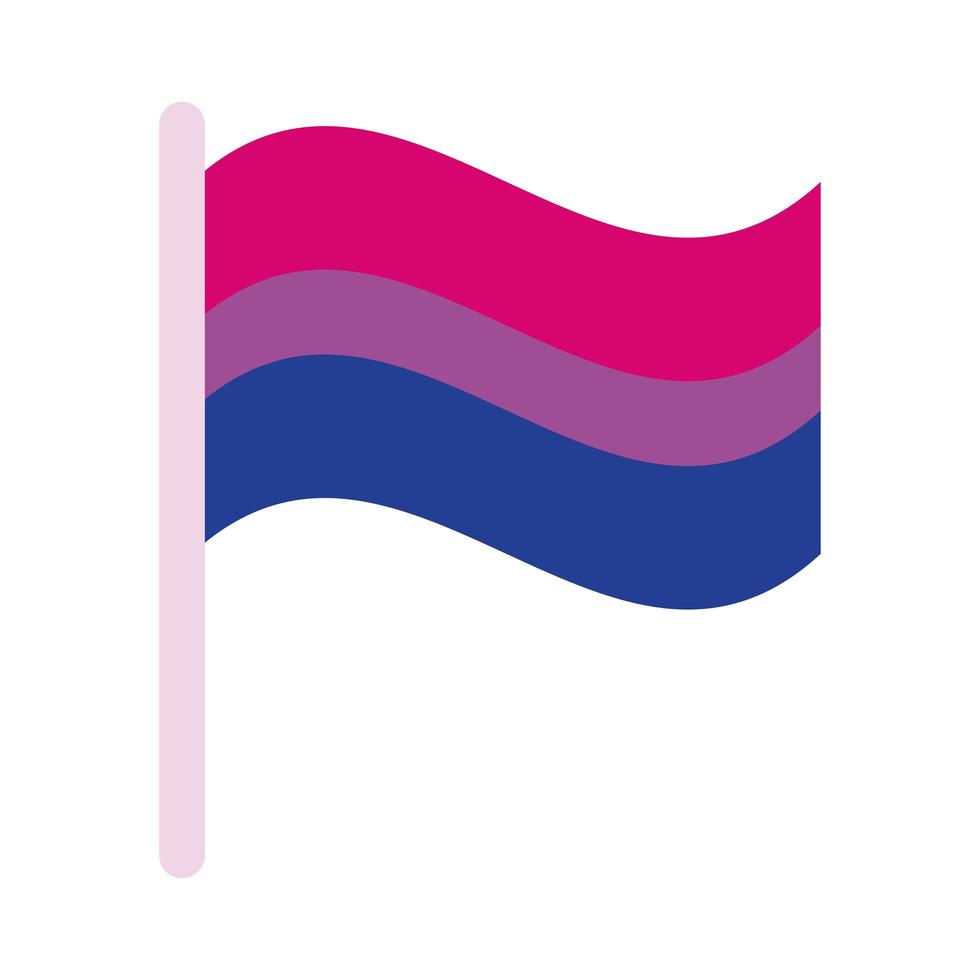 drapeau de la fierté bisexuelle vecteur