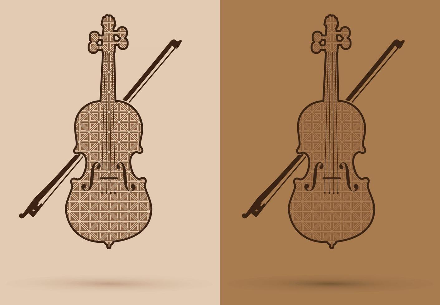 contour de violon de luxe vecteur