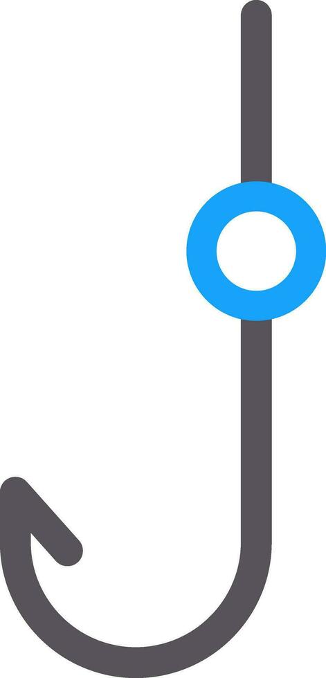 conception d'icône de vecteur de crochet de pêche