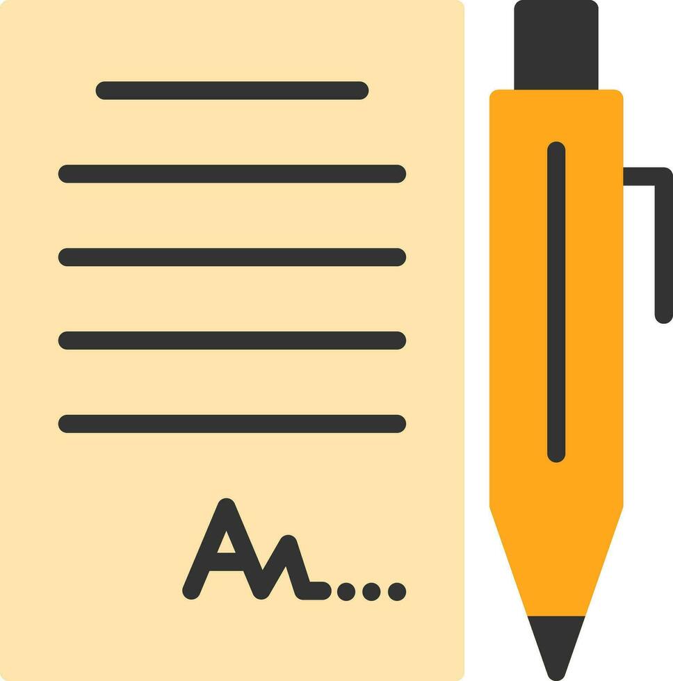 conception d'icône de vecteur de signature