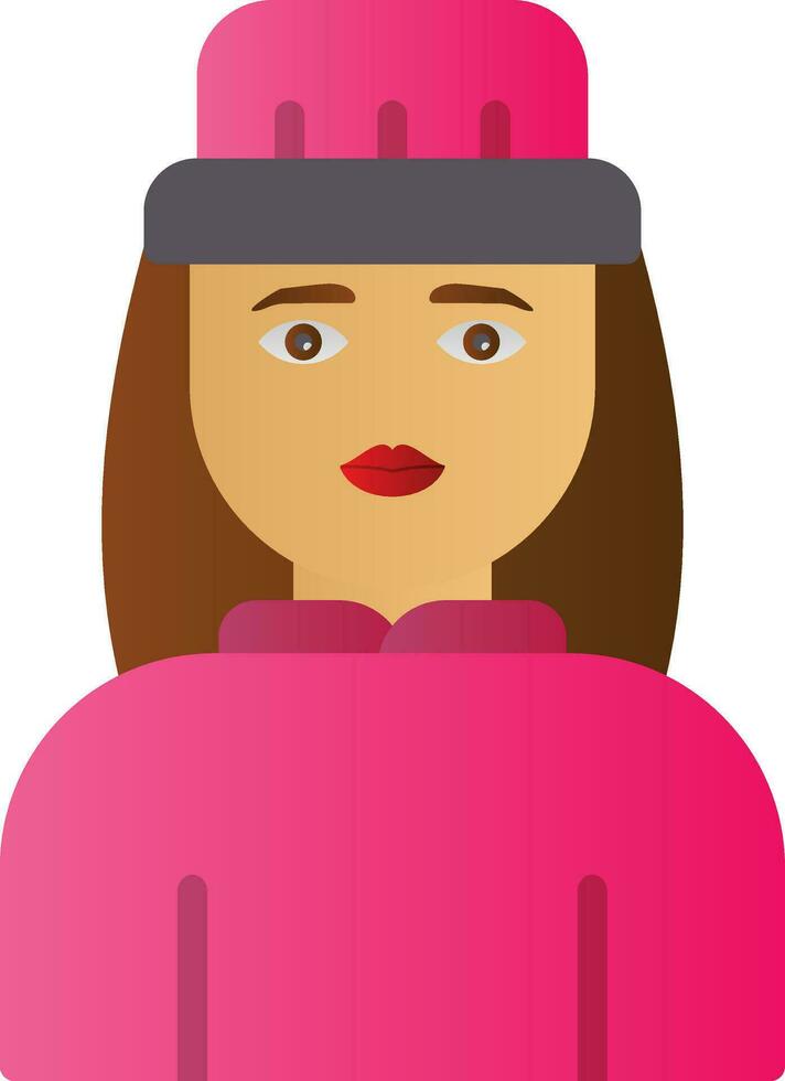 conception d'icône vectorielle femme guide touristique vecteur