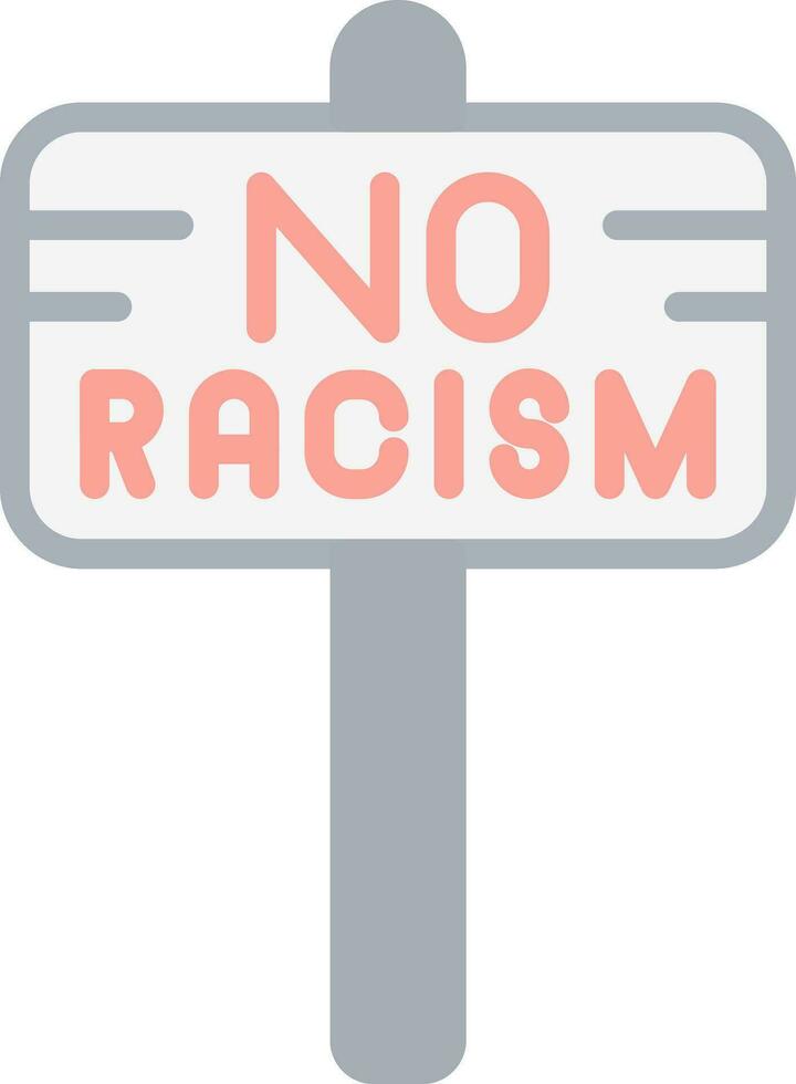 aucune conception d'icône de vecteur de racisme