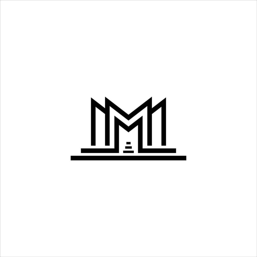 m lettre logo conception vecteur modèle