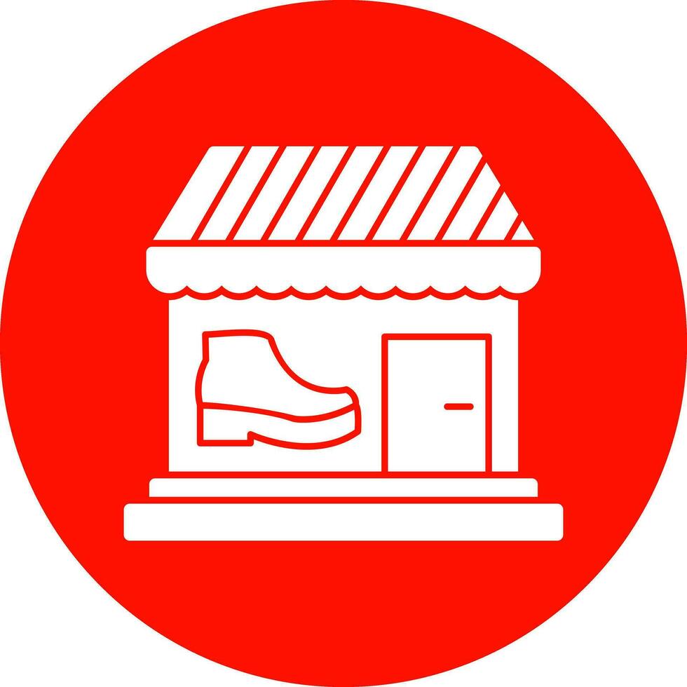 conception d'icône vectorielle de magasin de chaussures vecteur