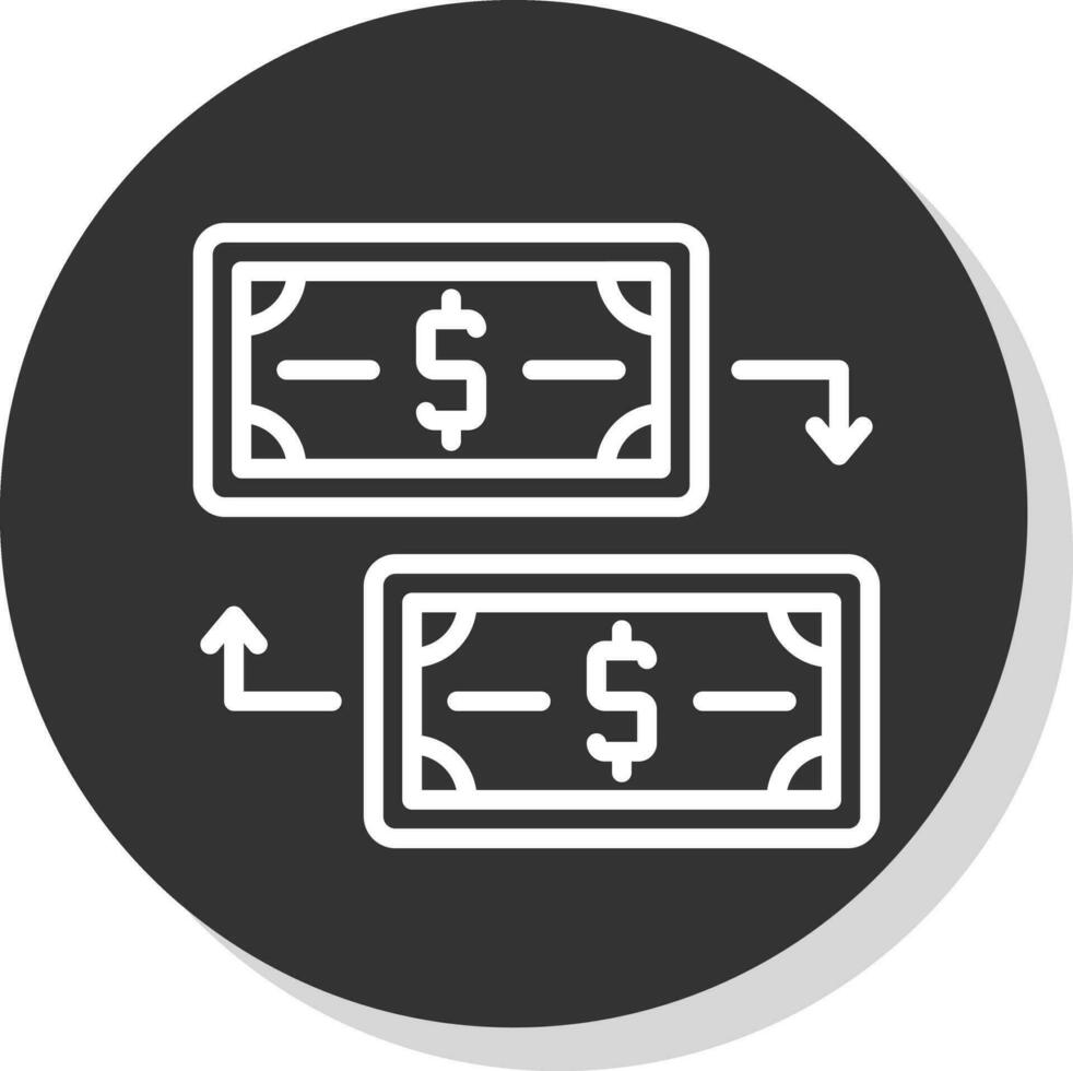 conception d'icône de vecteur d'échange d'argent