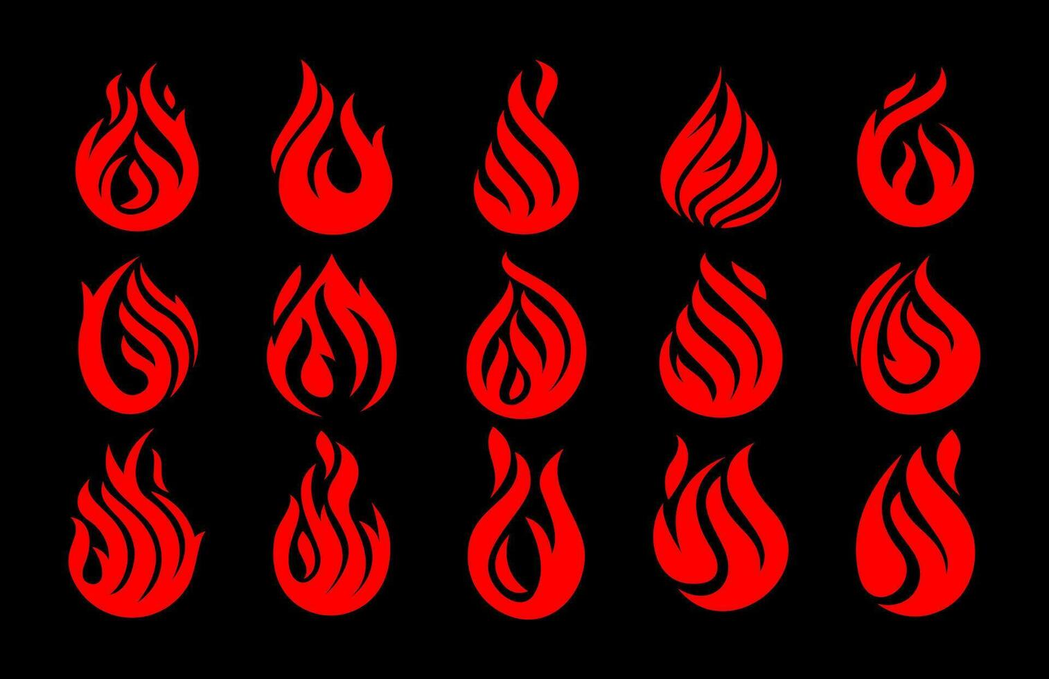 abstrait Feu dans l'eau laissez tomber forme logo conception ensemble. moderne l'eau flamme logo marque. vecteur