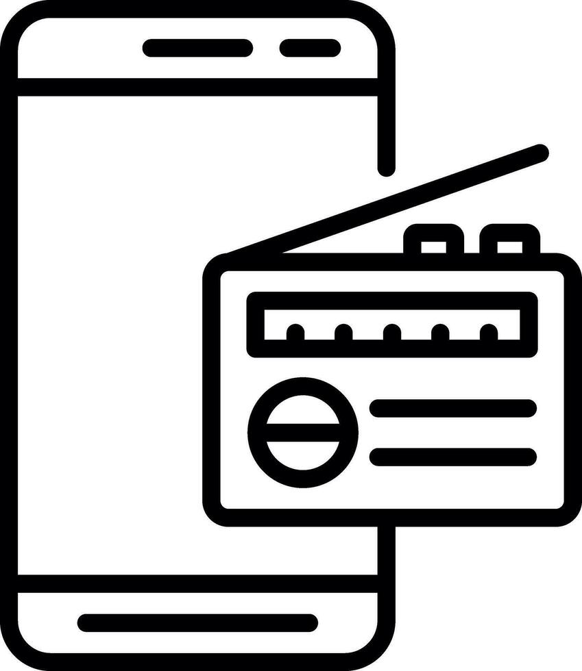 mobile radio vecteur icône conception