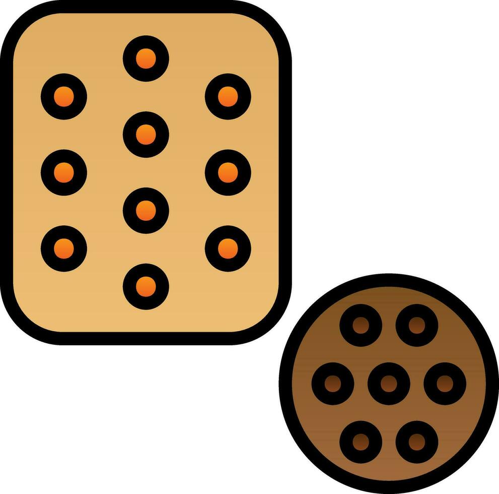 conception d'icône de vecteur de biscuit