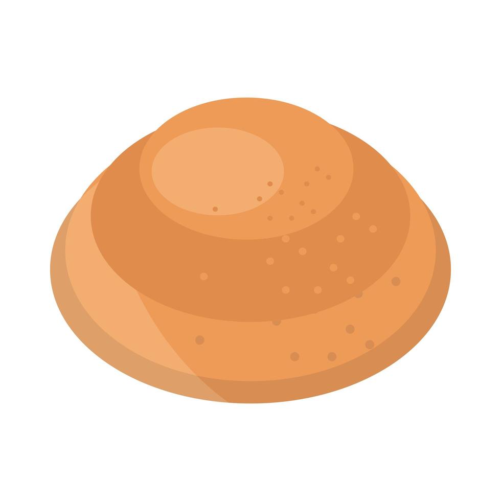 pain petit pain menu boulangerie produit alimentaire icône de style plat vecteur