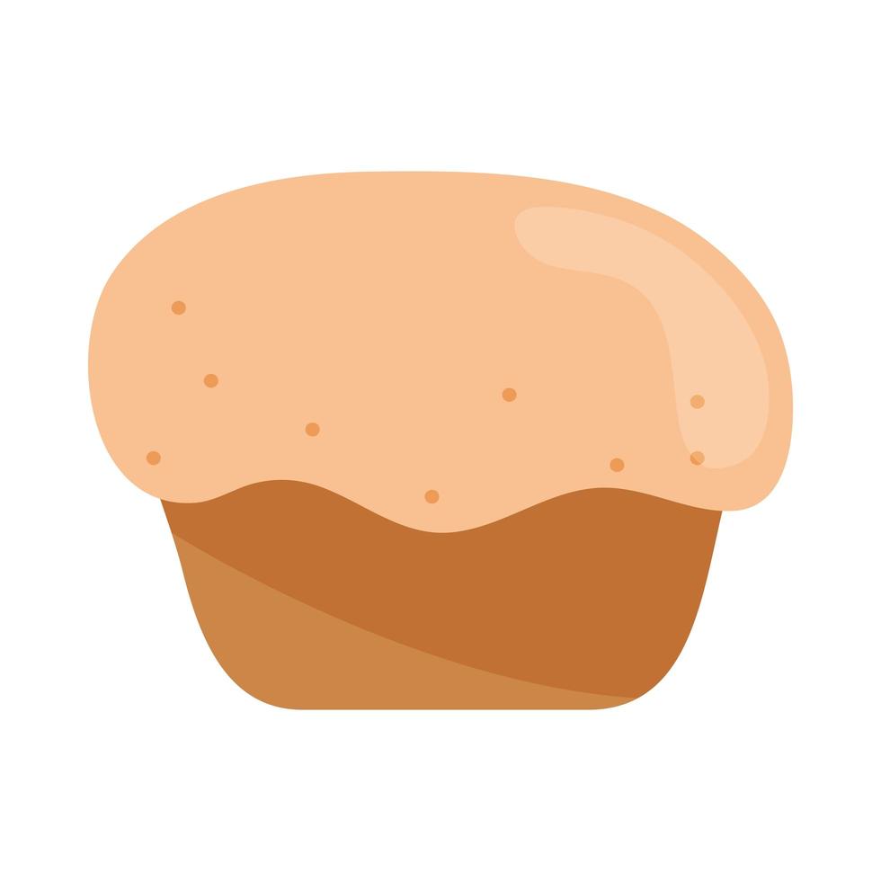 pain muffin dessert menu boulangerie produit alimentaire icône de style plat vecteur
