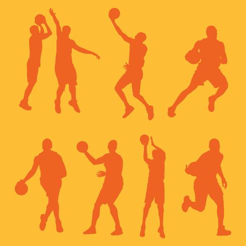 Baketball Silhouette Pack Vector