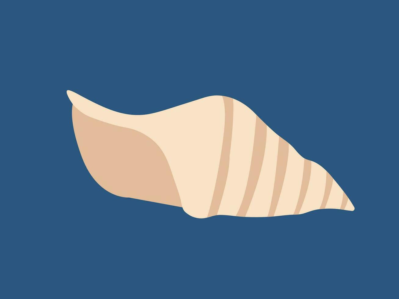 spirale mer coquille plat style illustration vecteur