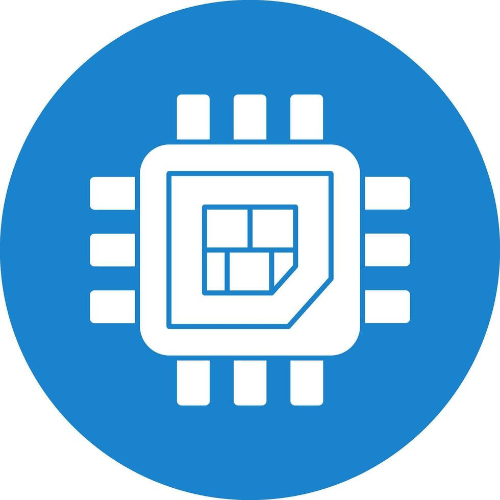 processeur vecteur icône conception
