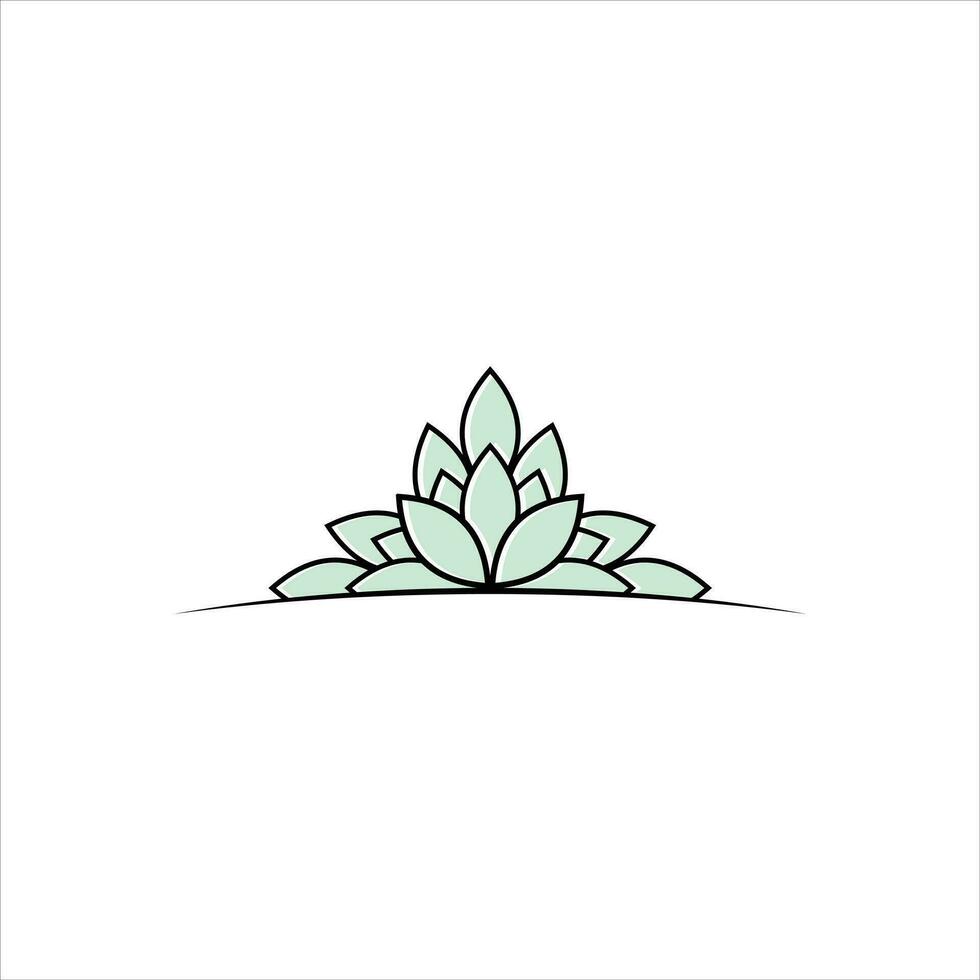 lotus fleur icône. lotus fleur contour vecteur illustration.