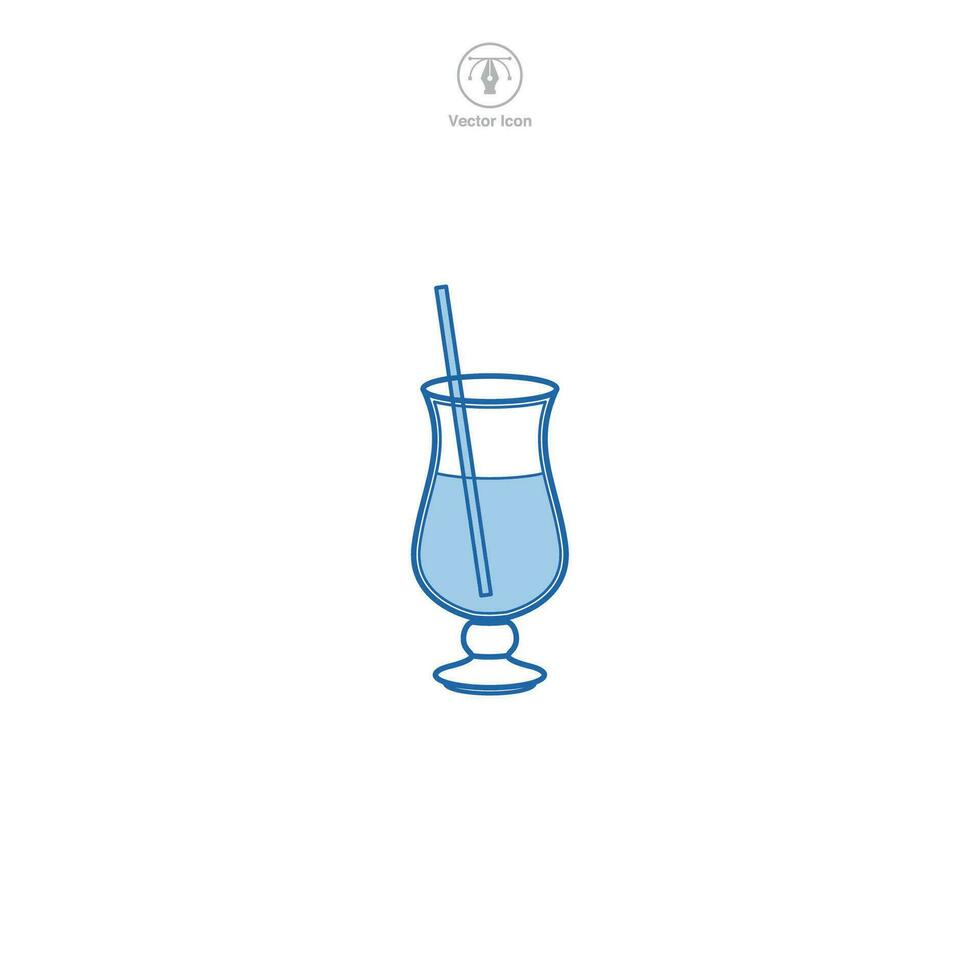 limonade verre icône symbole vecteur illustration isolé sur blanc Contexte