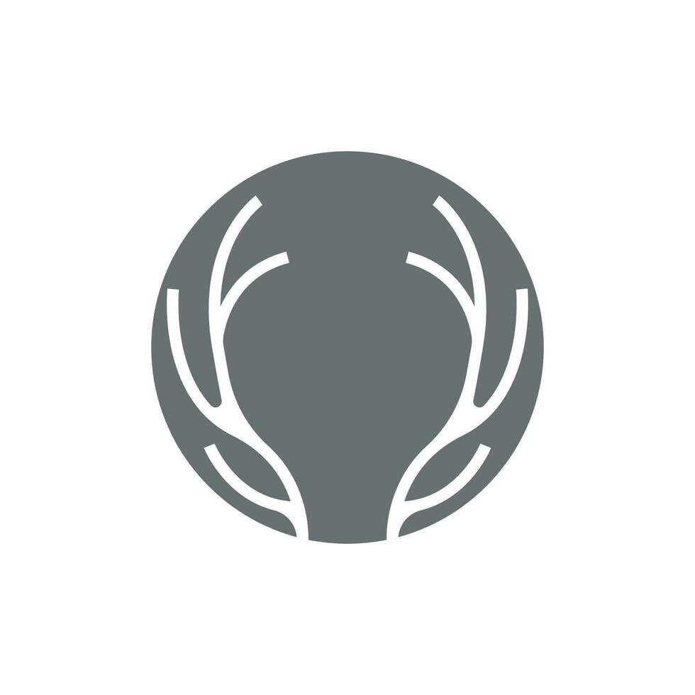 cerf klaxon logo, animal vecteur, minimaliste Facile conception, illustration symbole icône vecteur