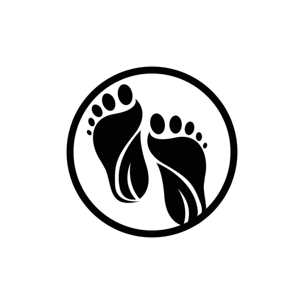 soins des pieds logo design santé illustration femme pédicure salon vecteur