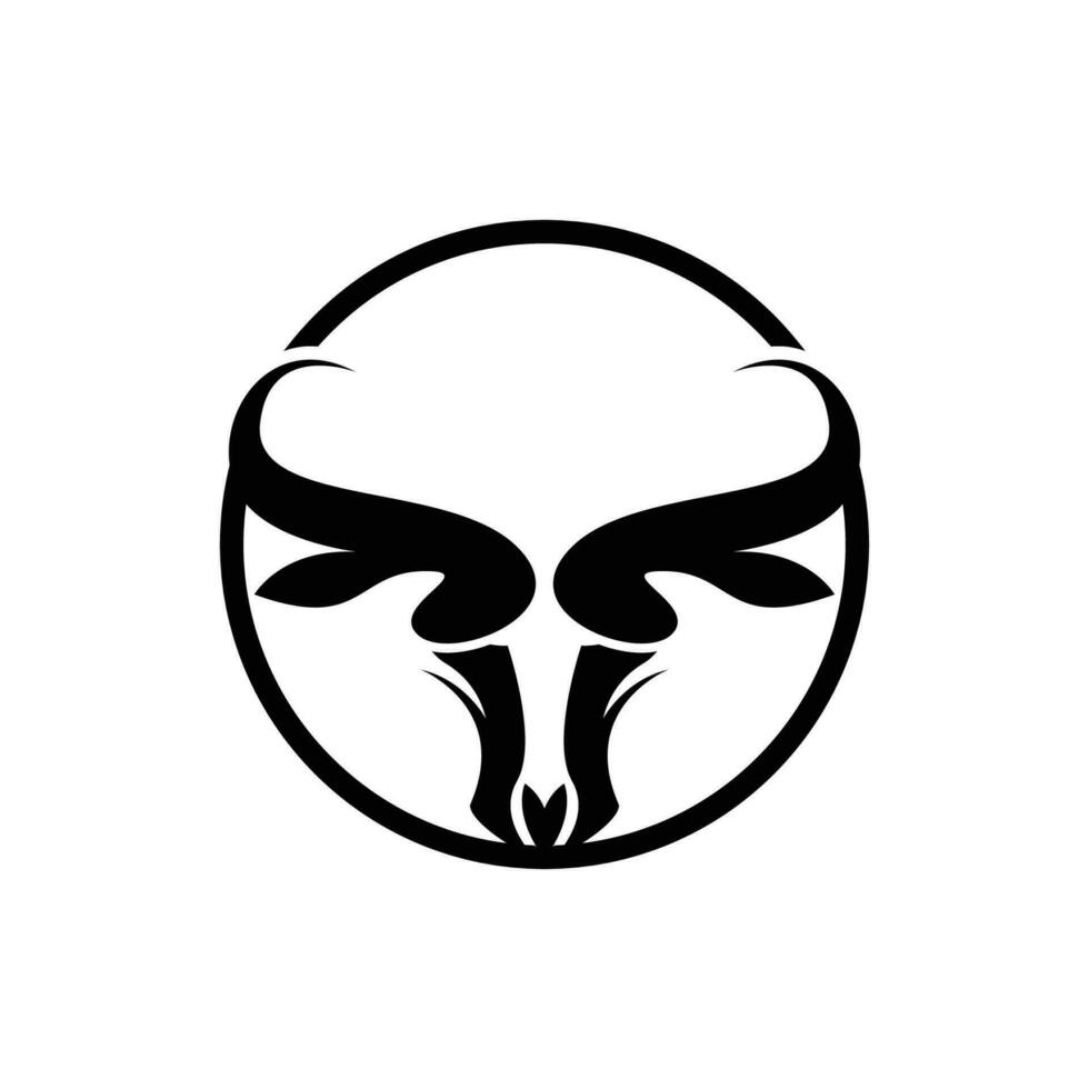 buffle logo, bétail ferme animal vecteur, buffle tête conception Facile modèle silhouette vecteur