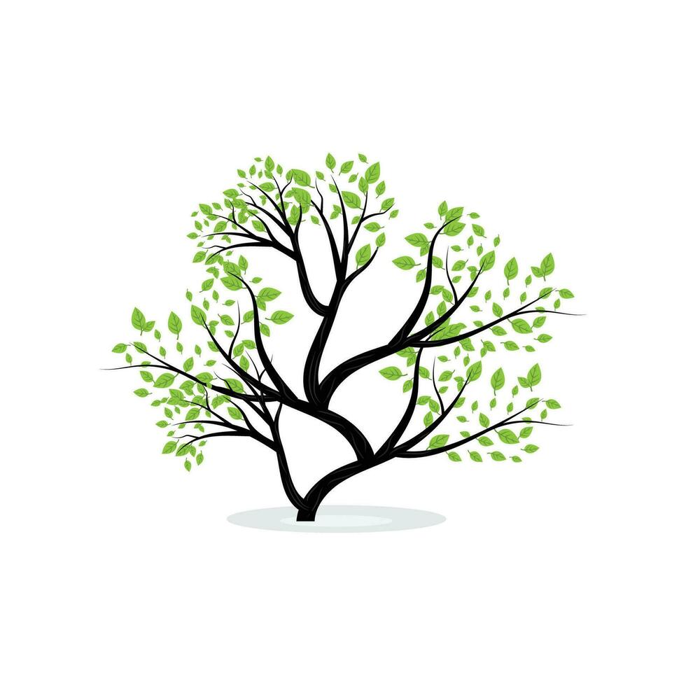 bonsaï arbre logo. Facile minimaliste silhouette conception, plante vecteur, icône illustration élément vecteur