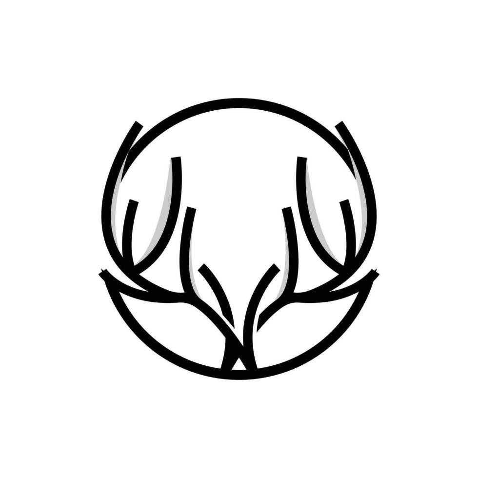 cerf klaxon logo, animal vecteur, minimaliste Facile conception, illustration symbole icône vecteur