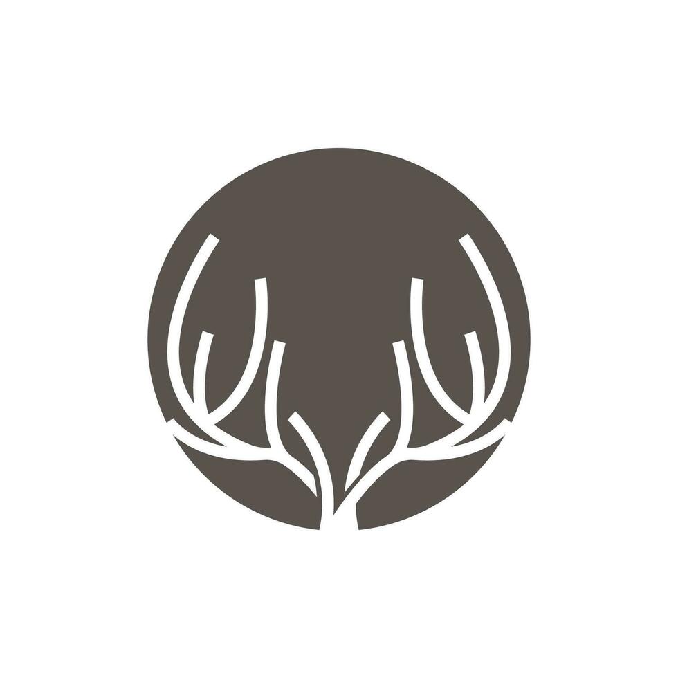 cerf klaxon logo, animal vecteur, minimaliste Facile conception, illustration symbole icône vecteur