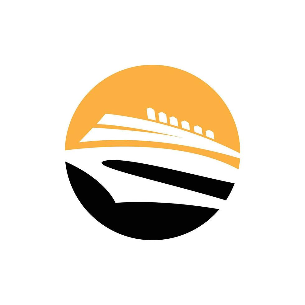 cargaison navire logo conception, océan transport vecteur, et croisière bateau, cargaison, logistique, voile école, vedette vecteur