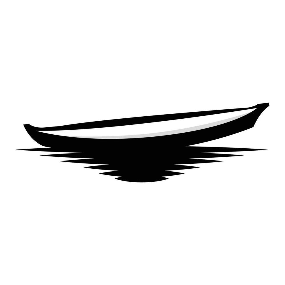 logo de voilier, vecteur de bateau asiatique traditionnel, conception d'icône lac océan, bateau de pêche