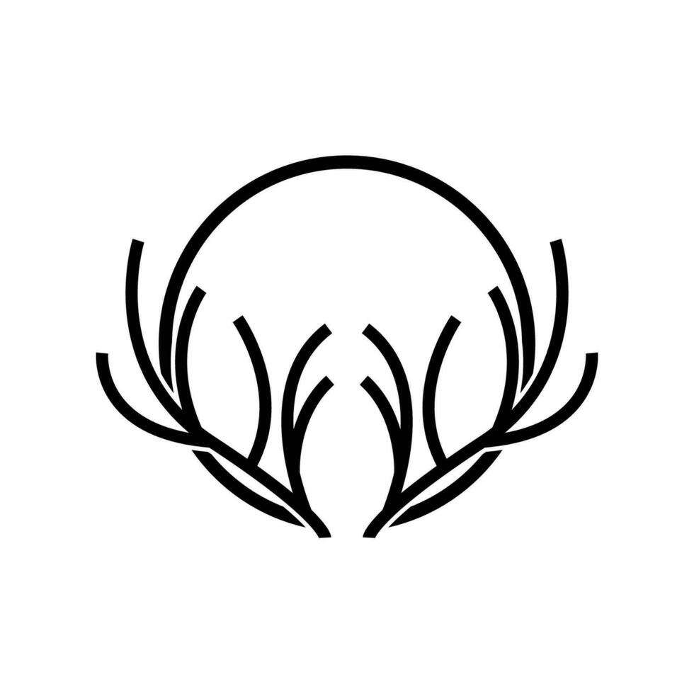 cerf klaxon logo, animal vecteur, minimaliste Facile conception, illustration symbole icône vecteur