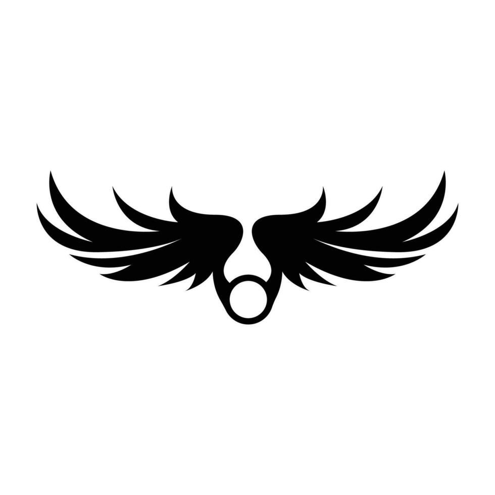 aile logo conception, vecteur Aigle faucon ailes, beauté en volant oiseau, illustration symbole