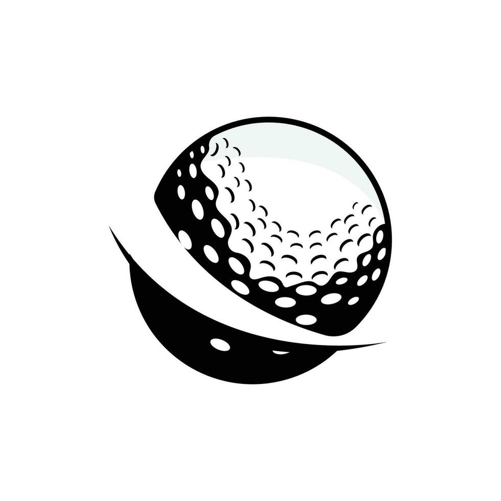 le golf logo conception, conception vecteur le golf Balle et le golf club tournoi, illustration modèle