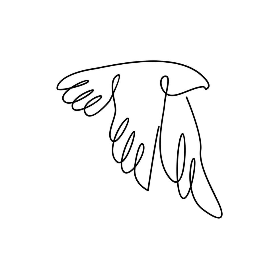 faucon Célibataire ligne logo icône conception illustration vecteur