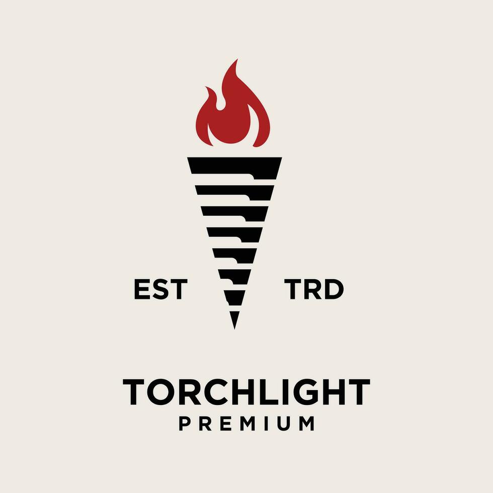 torche abstrait logo icône conception illustration vecteur
